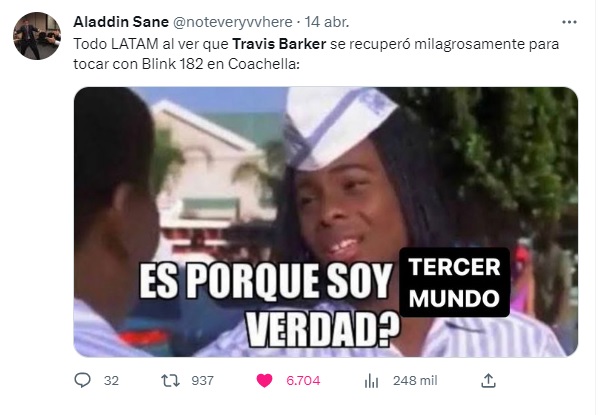 Memes sobre Blink 182 por tocar en Coachella y cancelar en México 