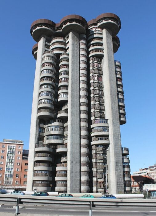'Torres Blancas' building in Madrid (Spain), from 1969.
