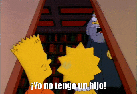 Yo no tengo un hijo rabi krustovsky bar lisa los simpson meme gif animado