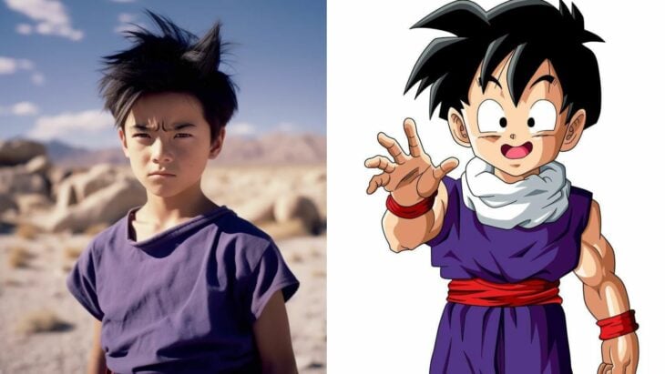 Gohan en la vida real según un IA