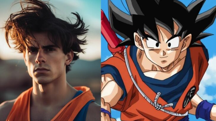 Goku en la vida real según un IA