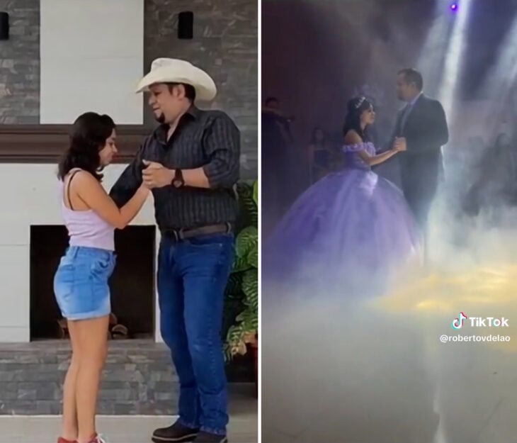 Padre bailando con su hija