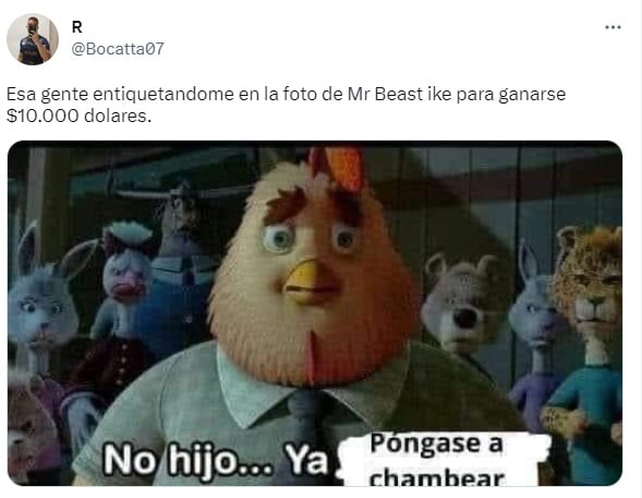 Memes sobre la rifa de Mr. Beast