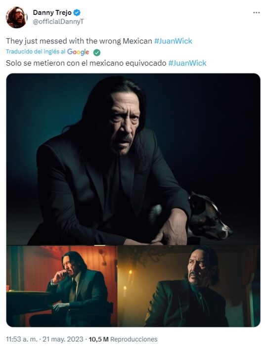 Dany Trejo reacciona a las imágenes generadas por IA donde es John Wick 