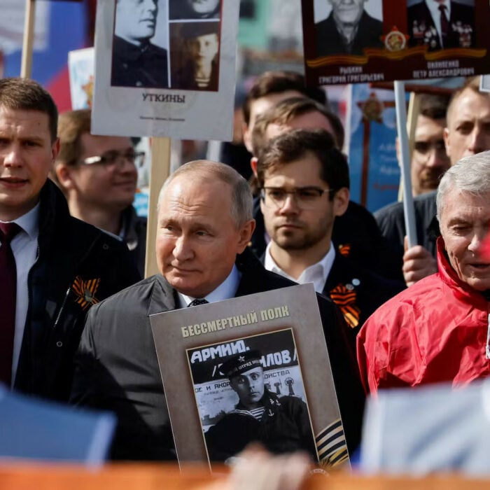 Vladimir Putin en la marcha del 9 de mayo