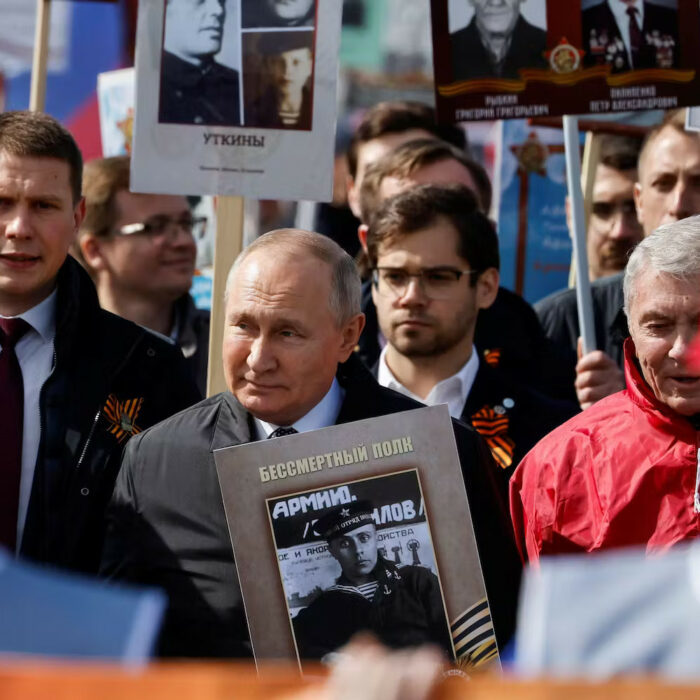 Vladimir Putin en la marcha del 9 de mayo