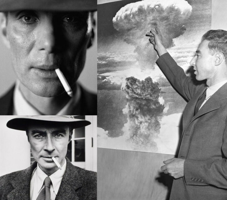 Julios R. Oppenheimer y CIllian ;urphy explicación bomba atómica