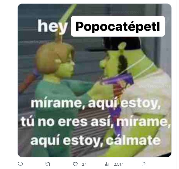 Memes Popocatépetl