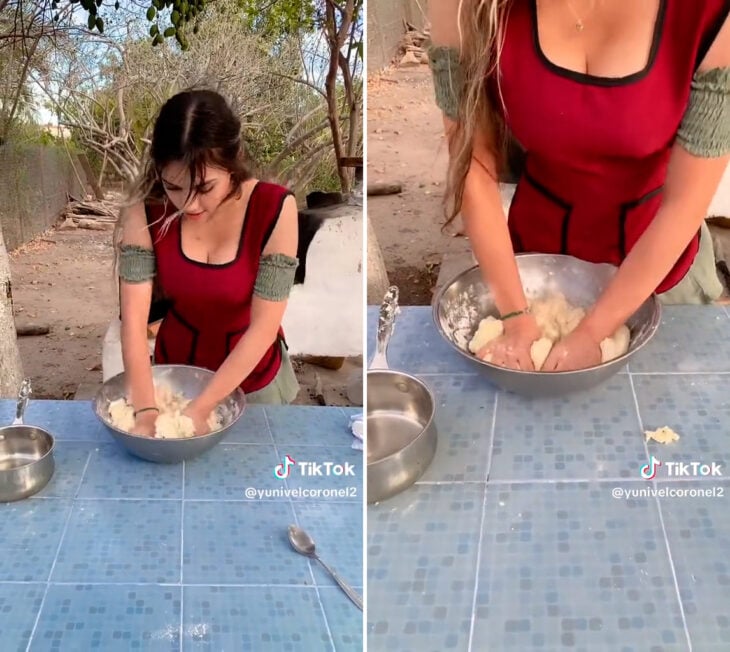 Haciendo tortillas de harina