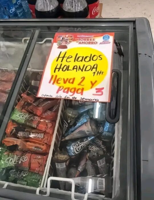 Promoción helados holanda 3 x 2