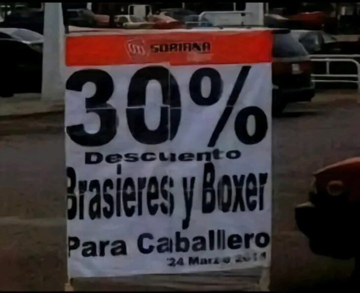 Descuento en brasieres y boxer para hombre