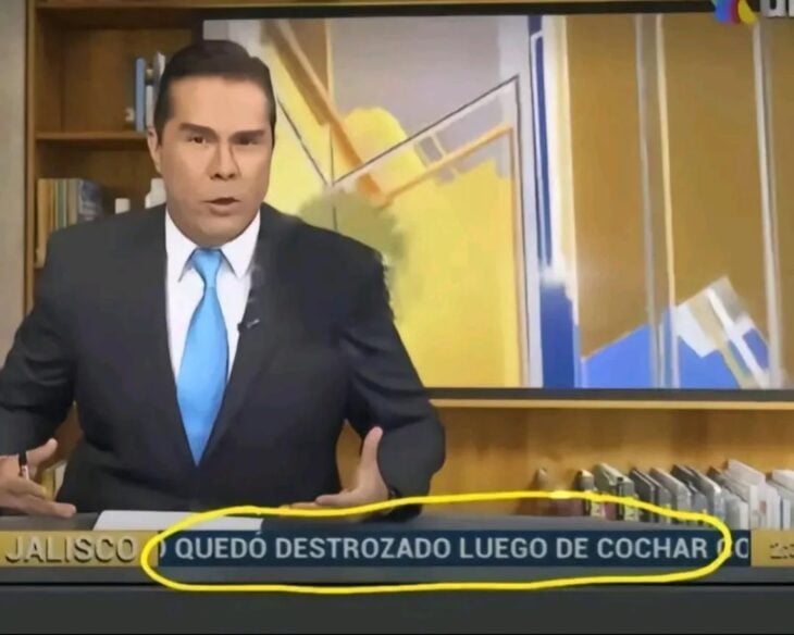 Noticiero con noticia extraña 