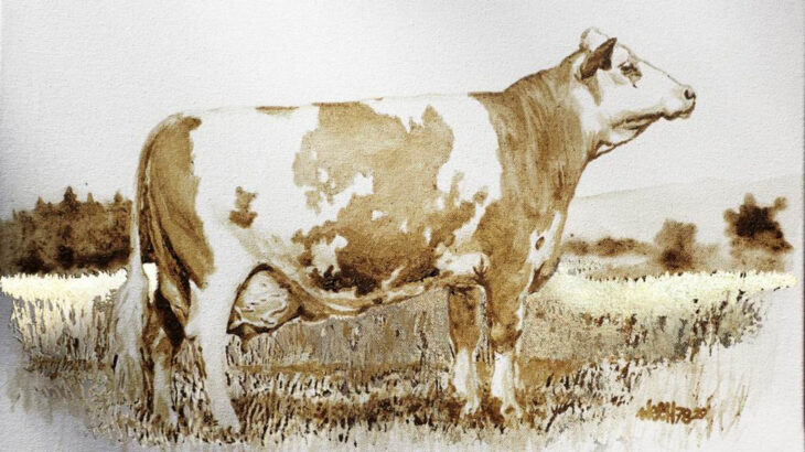 Pinta cuadros con caca de vaca