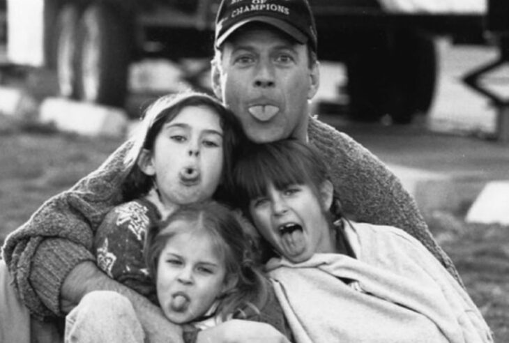 Bruce Willis con sus hijas Rumer Willis, Scout Willis y Tallulah Willis 