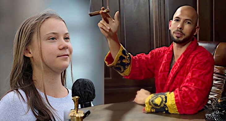 Greta Thunberg y Andrew Tate