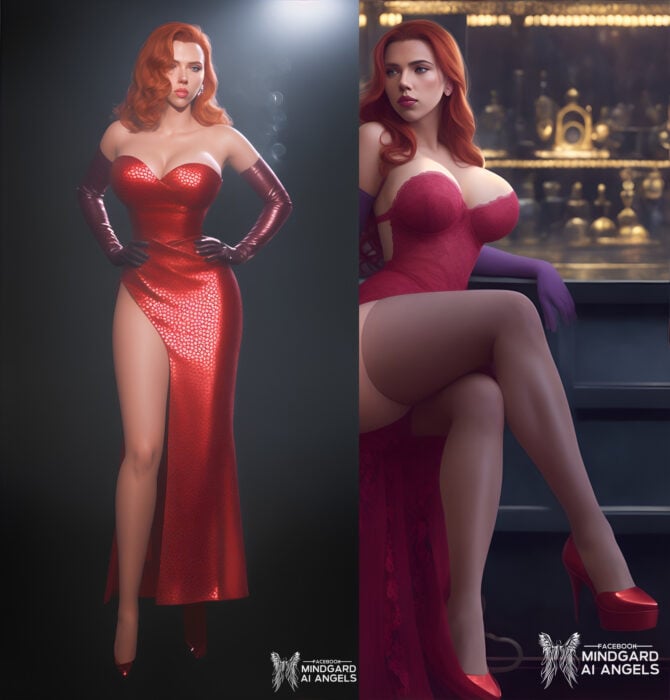 Scarlett Johansson como Jessica Rabbit
