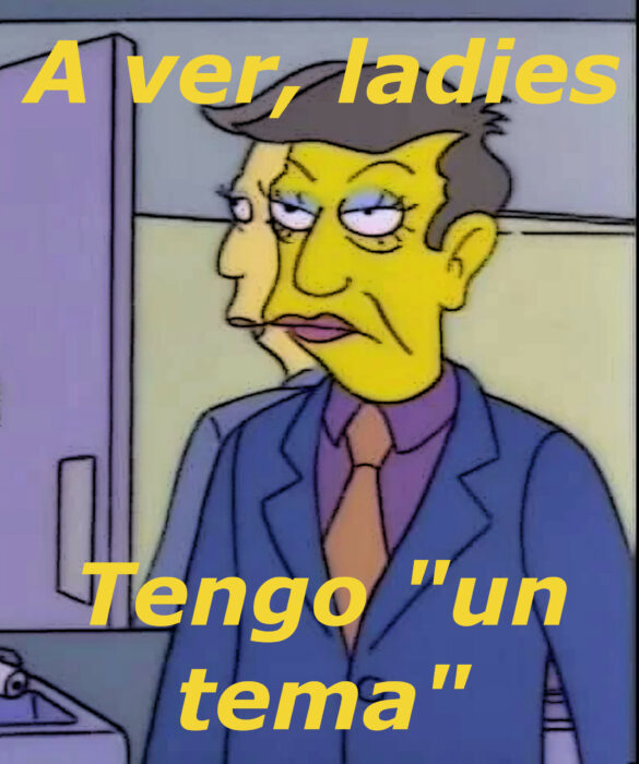 Lady Skinner les tengo un tema meme SImpsons